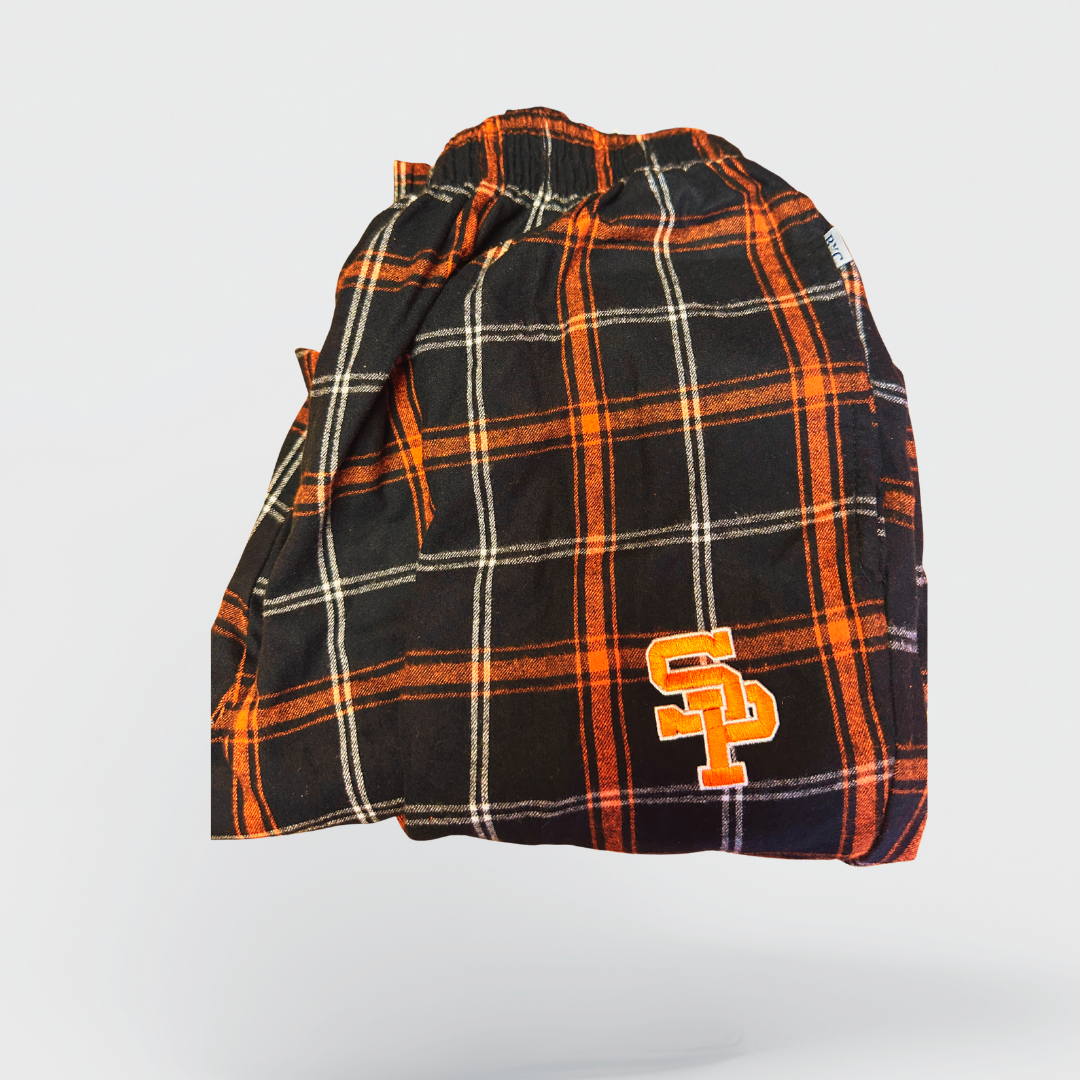 Flannel Jogger Black & Orange