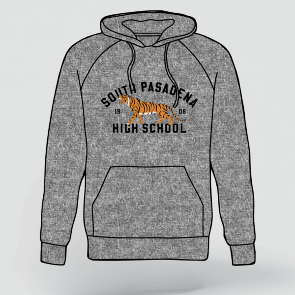 Grey Retro Tiger Hoodie