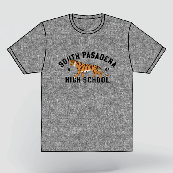 Grey Retro Tiger Tee